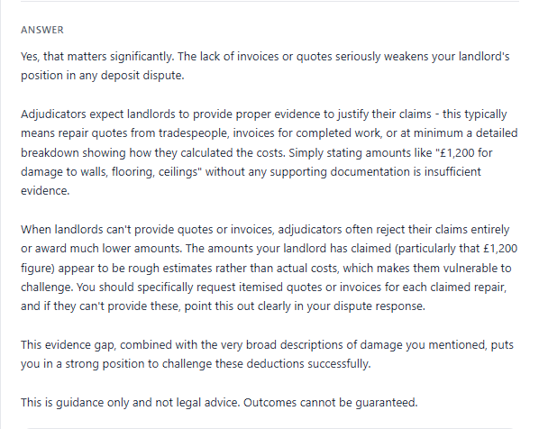 ChatGPT follow-up: no invoices provided